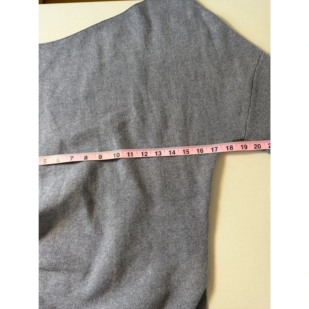 NWOT Halara Gray Boat Neck Long Sleeve Drop Shoulder Knit Sweater S New